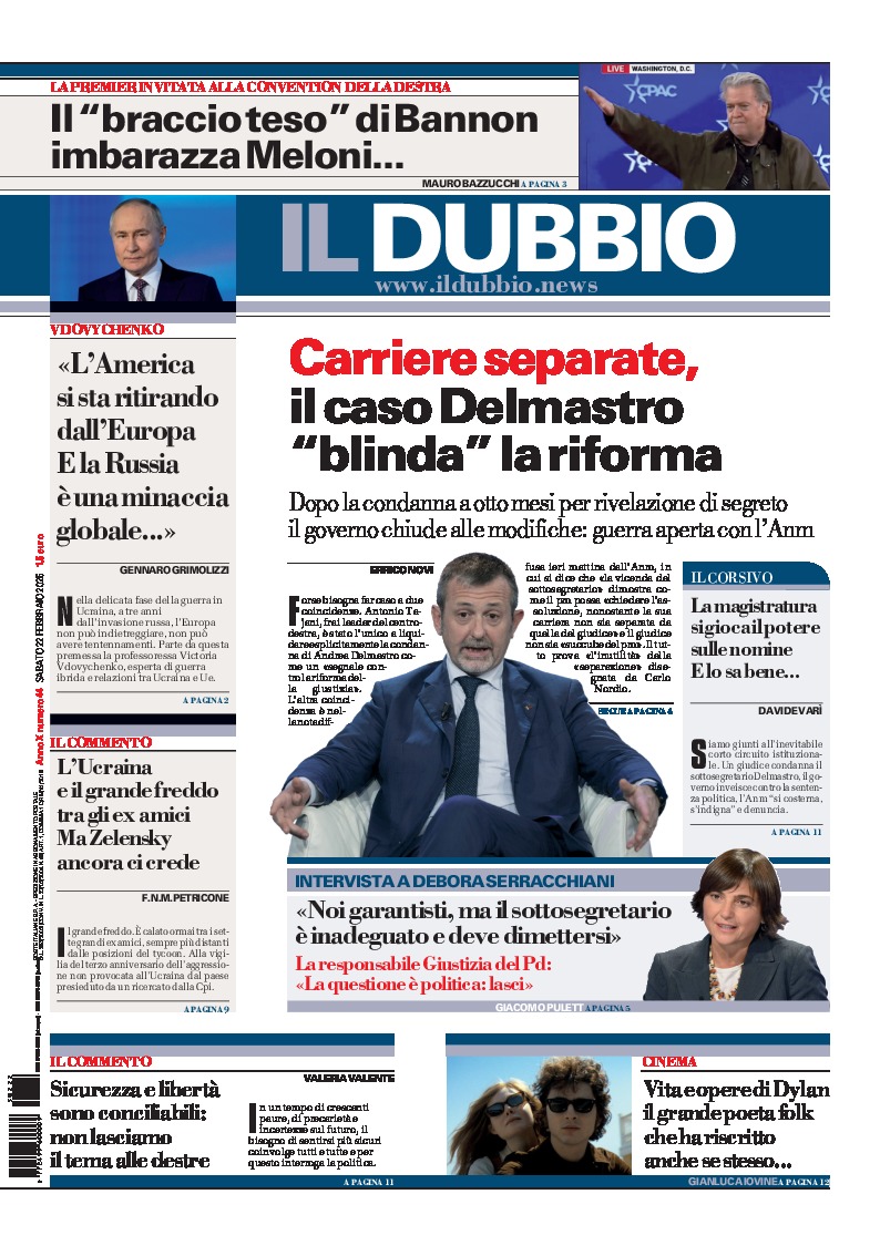 Prima-pagina-il-dubbio-oggi-edizione-di-oggi-20250222