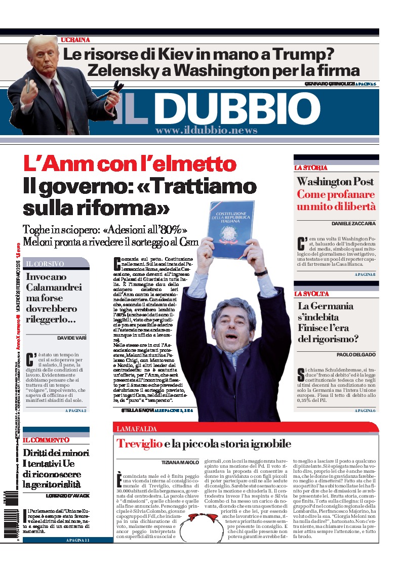 Prima-pagina-il-dubbio-oggi-edizione-di-oggi-20250228