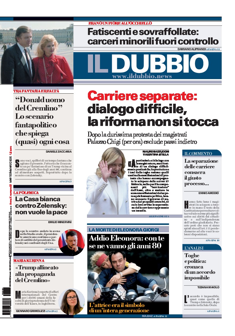 Prima-pagina-il-dubbio-oggi-edizione-di-oggi-20250304