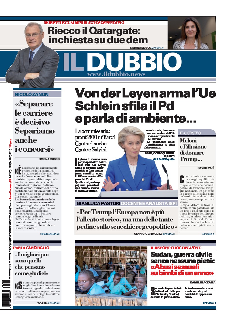 Prima-pagina-il-dubbio-oggi-edizione-di-oggi-20250305