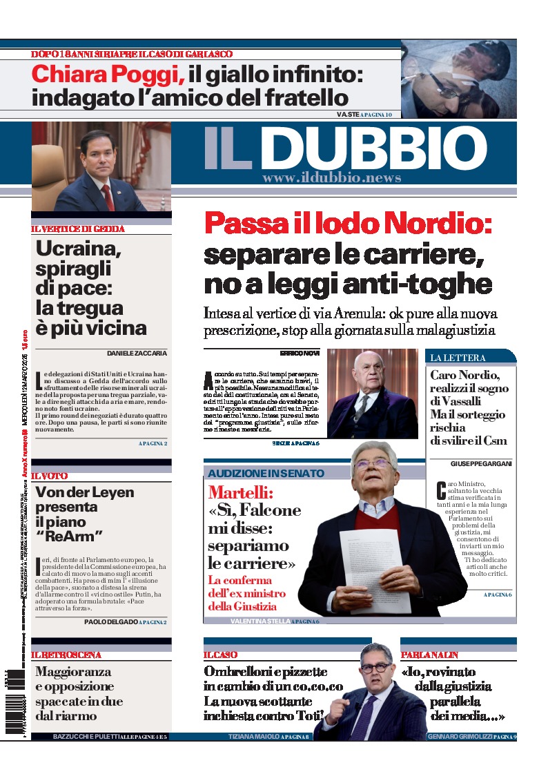 Prima-pagina-il-dubbio-oggi-edizione-di-oggi-20250312