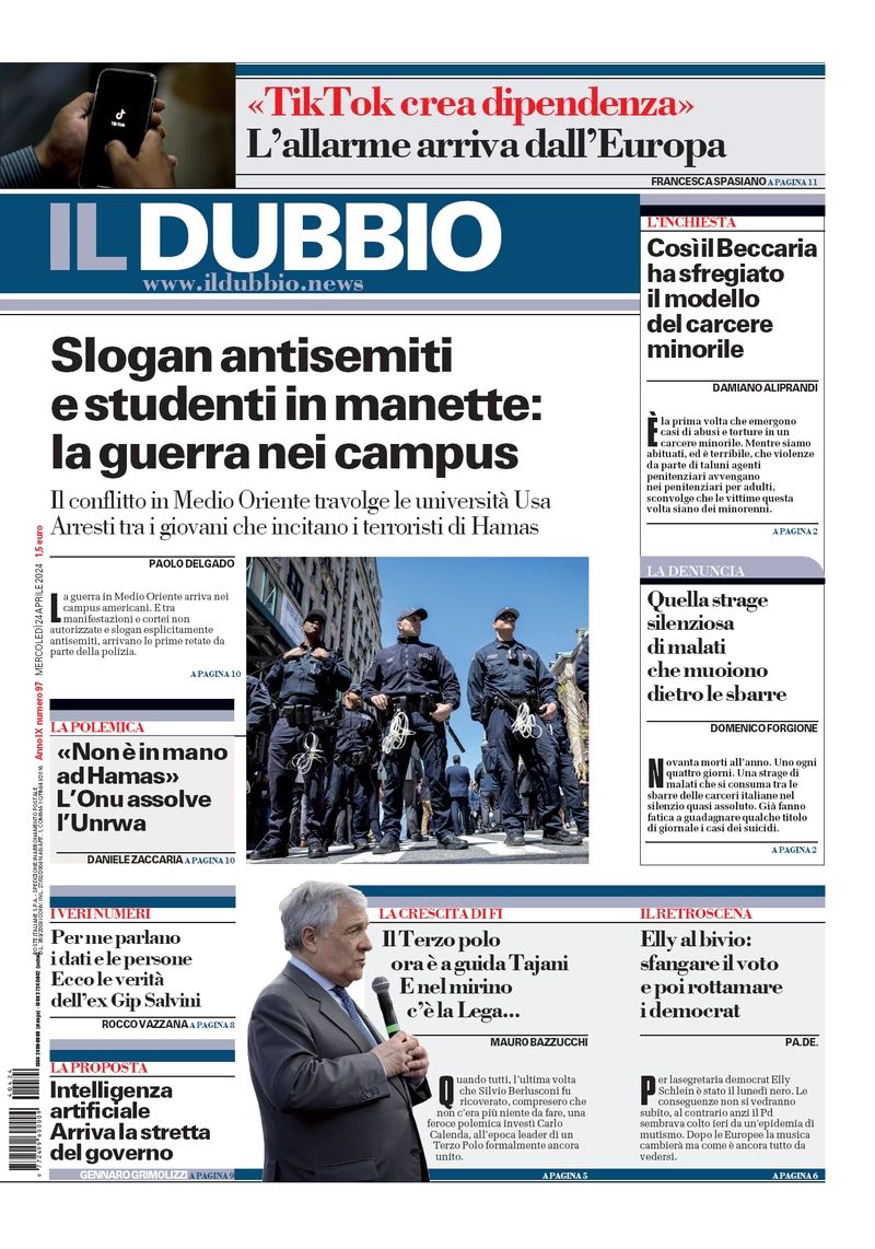 Prima-pagina-il-dubbio-oggi-edizione-di-oggi-24-04-2024