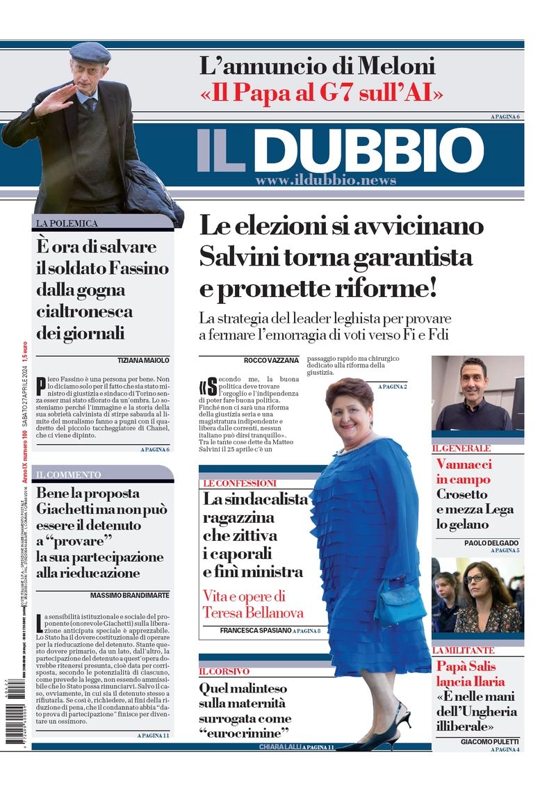 Prima-pagina-il-dubbio-oggi-edizione-di-oggi-27-04-2024