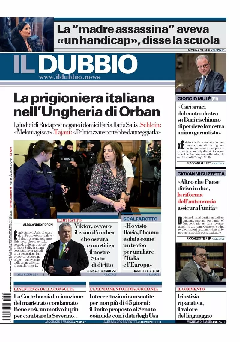 Prima-pagina-il-dubbio-oggi-edizione-di-oggi-29-03-2024