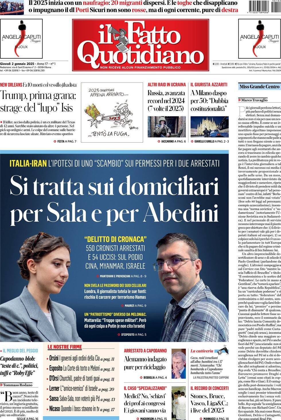 Prima-pagina-il-fatto-quotidiano-edizione-di-oggi-02-01-2025