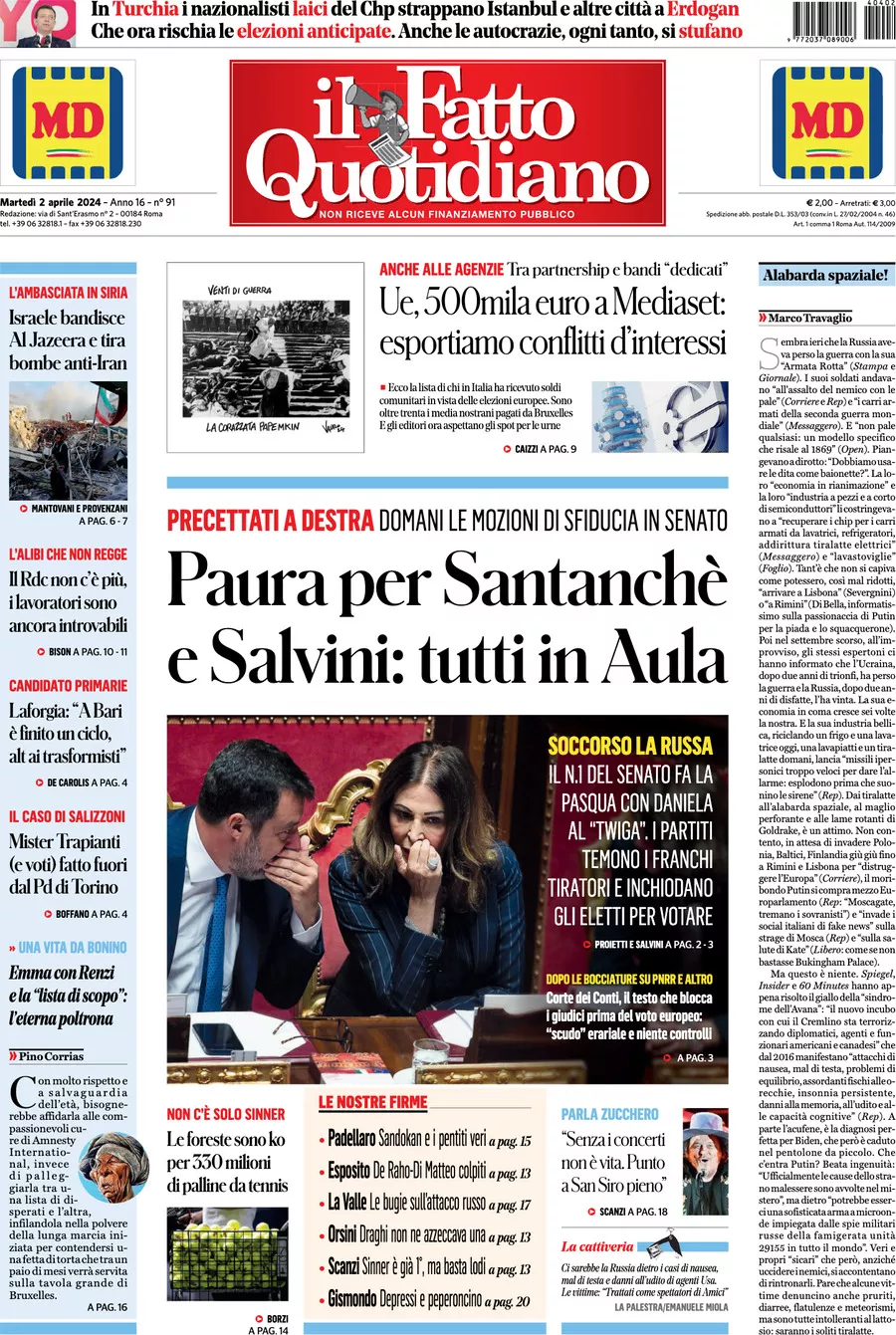 Prima-pagina-il-fatto-quotidiano-edizione-di-oggi-02-04-2024