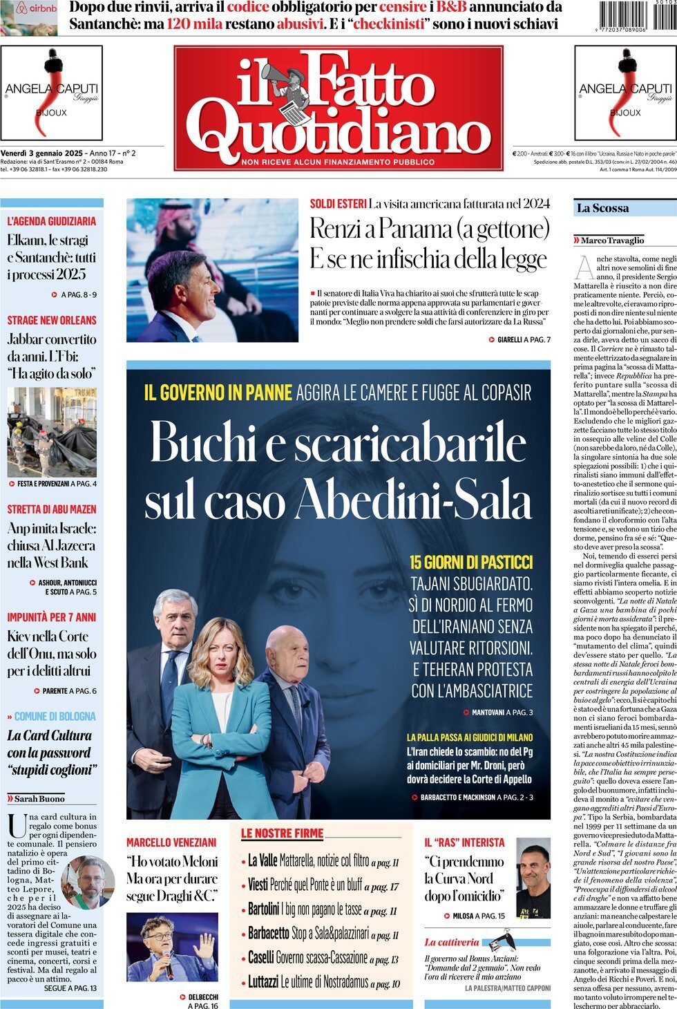 Prima-pagina-il-fatto-quotidiano-edizione-di-oggi-03-01-2025