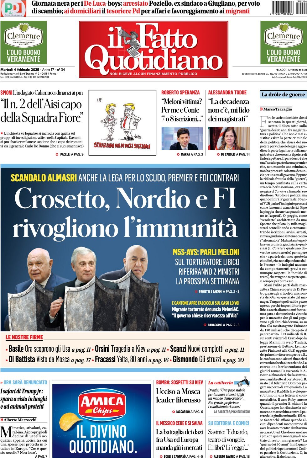 Prima-pagina-il-fatto-quotidiano-edizione-di-oggi-04-02-2025