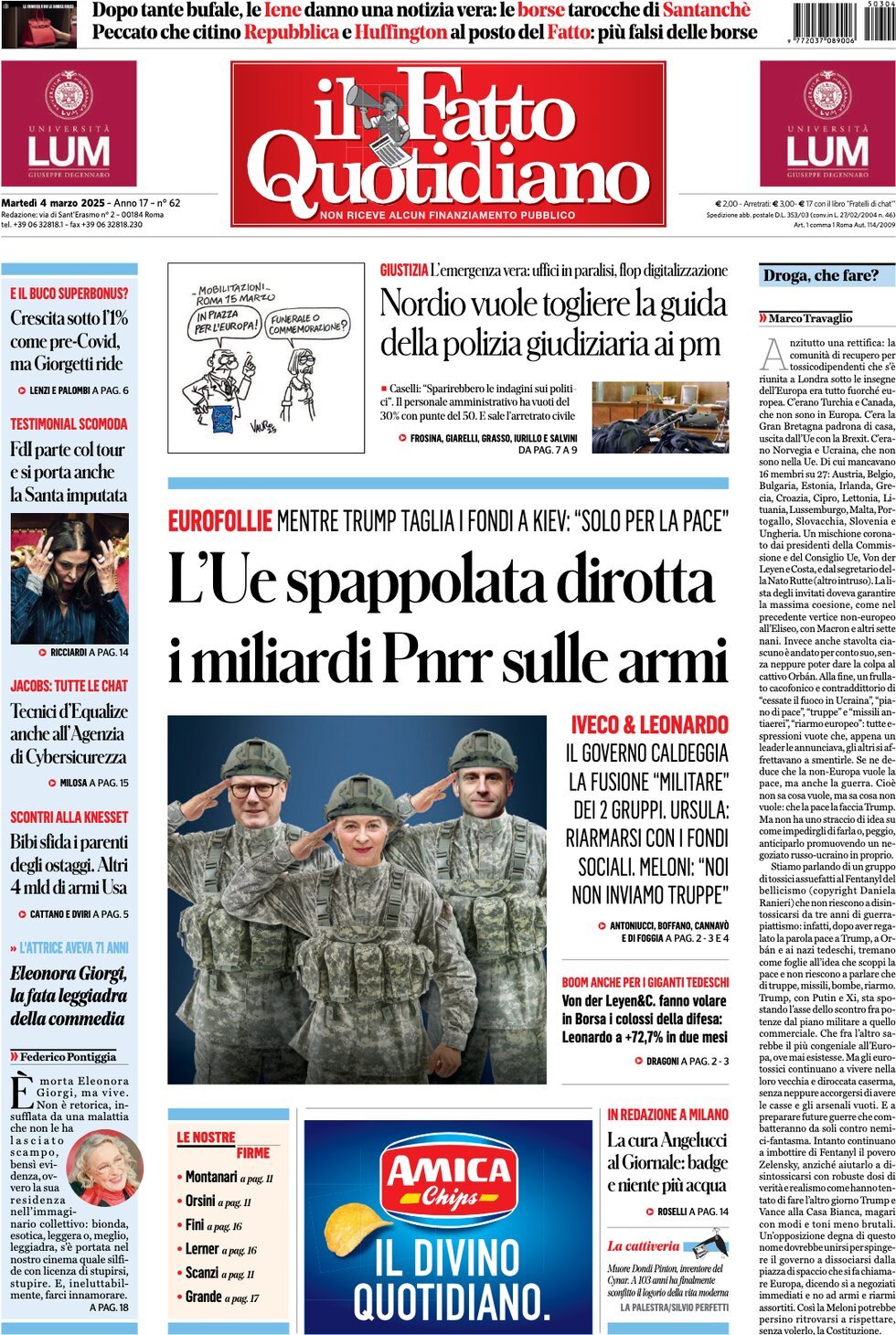 Prima-pagina-il-fatto-quotidiano-edizione-di-oggi-04-03-2025