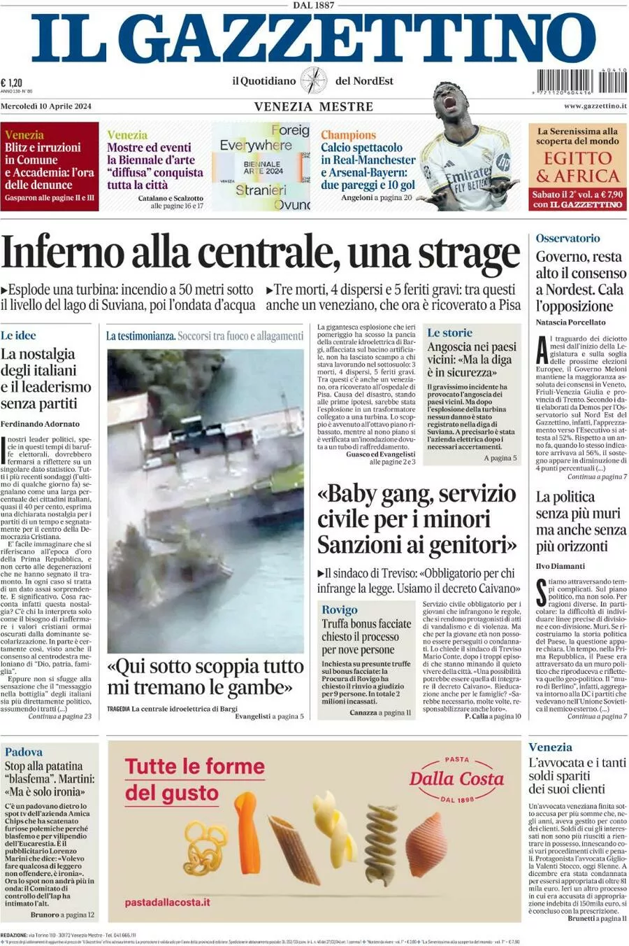 Prima-pagina-il-gazzettino-edizione-di-oggi-10-04-2024