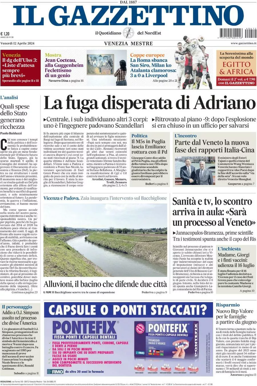 Prima-pagina-il-gazzettino-edizione-di-oggi-12-04-2024