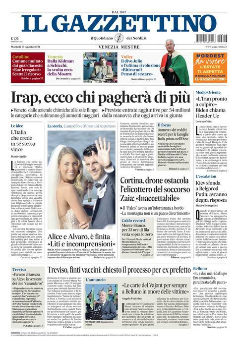 Prima-pagina-il-gazzettino-edizione-di-oggi-13-08-2024