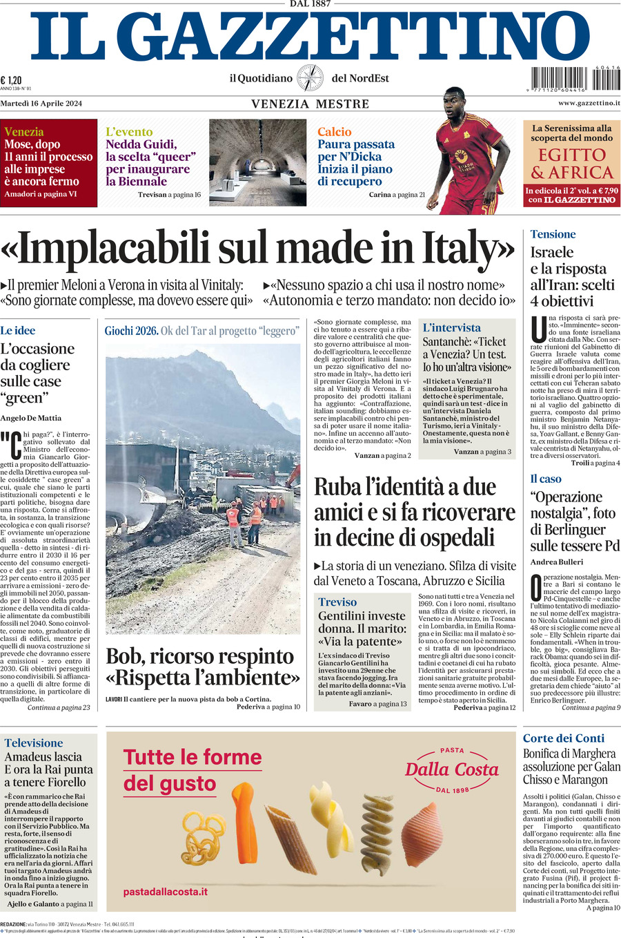 Prima-pagina-il-gazzettino-edizione-di-oggi-16-04-2024