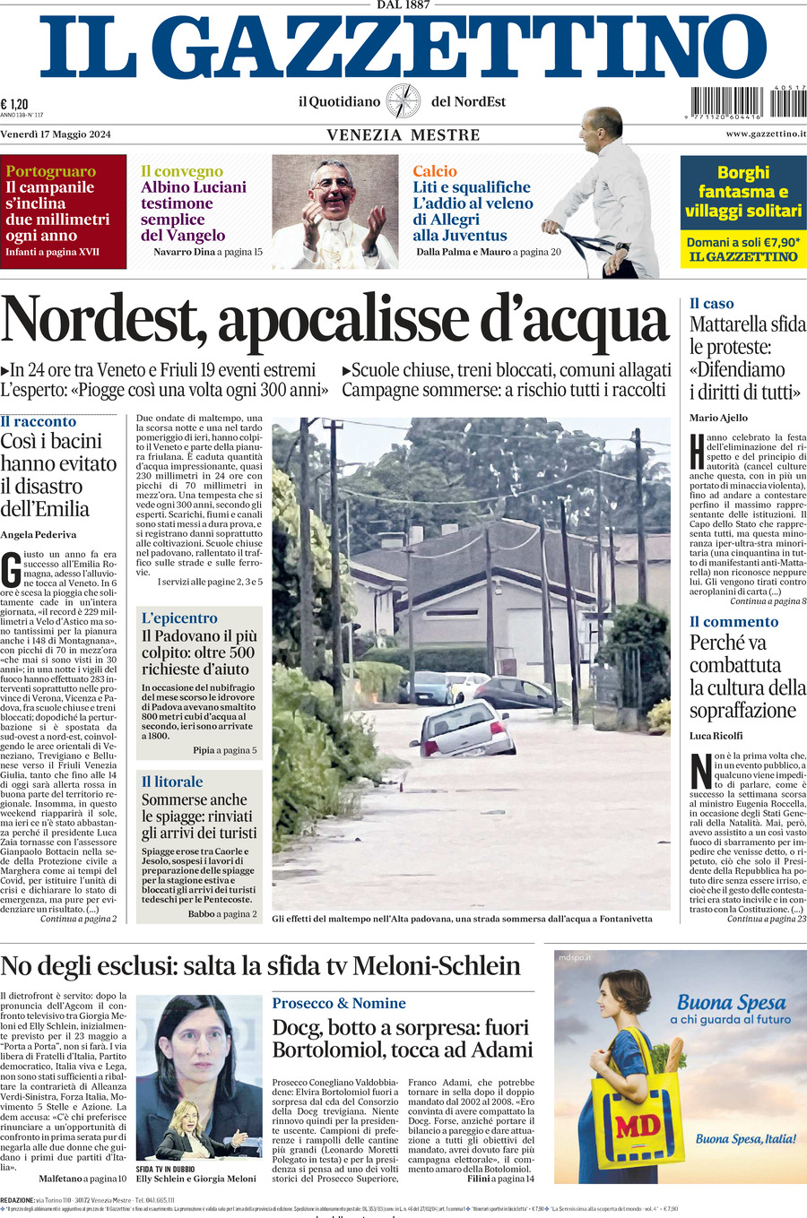 Prima-pagina-il-gazzettino-edizione-di-oggi-17-05-2024