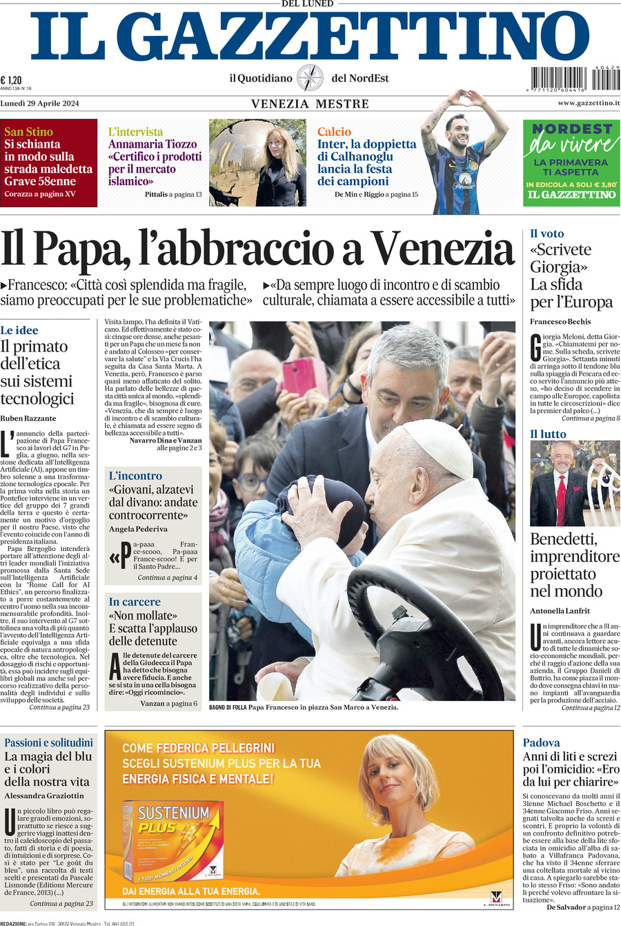 Prima-pagina-il-gazzettino-edizione-di-oggi-29-04-2024