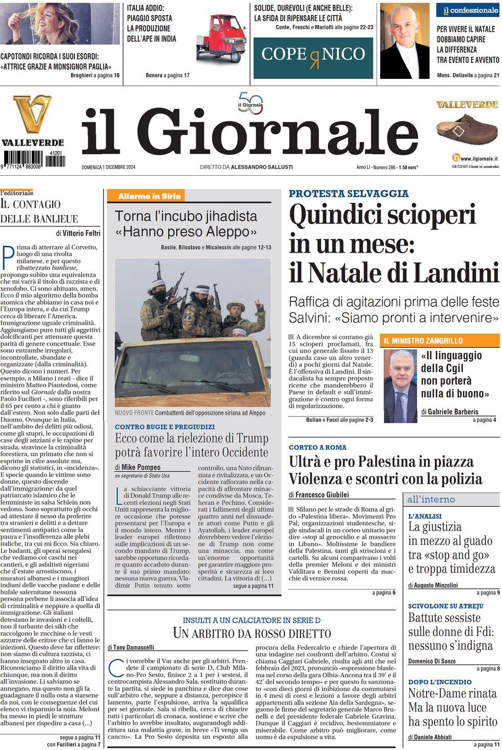 Prima-pagina-libero-edizione-di-oggi-01-12-2024