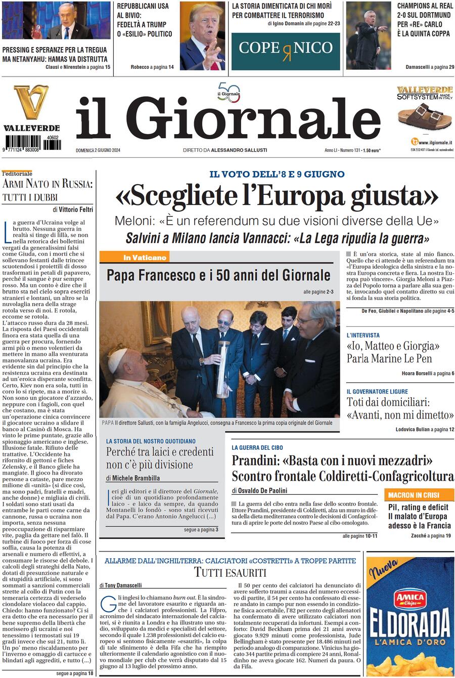 Prima-pagina-libero-edizione-di-oggi-02-06-2024