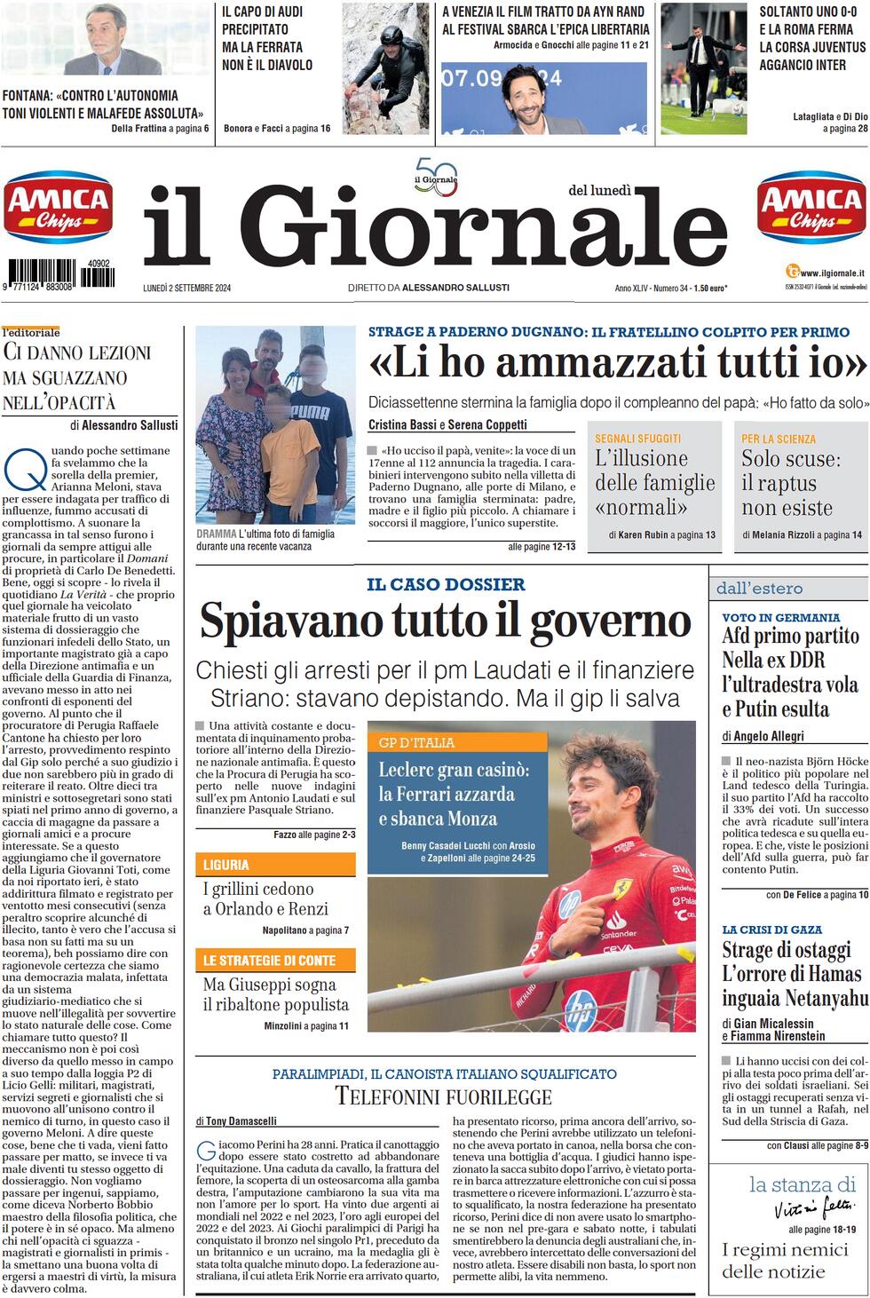 Prima-pagina-libero-edizione-di-oggi-02-09-2024