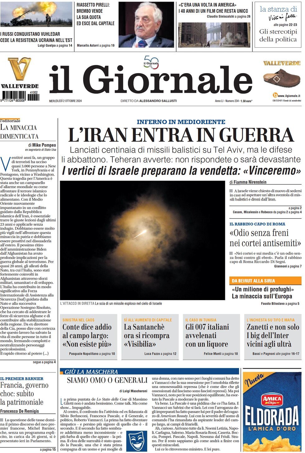 Prima-pagina-libero-edizione-di-oggi-02-10-2024