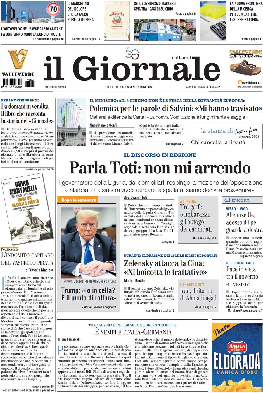 Prima-pagina-libero-edizione-di-oggi-03-06-2024