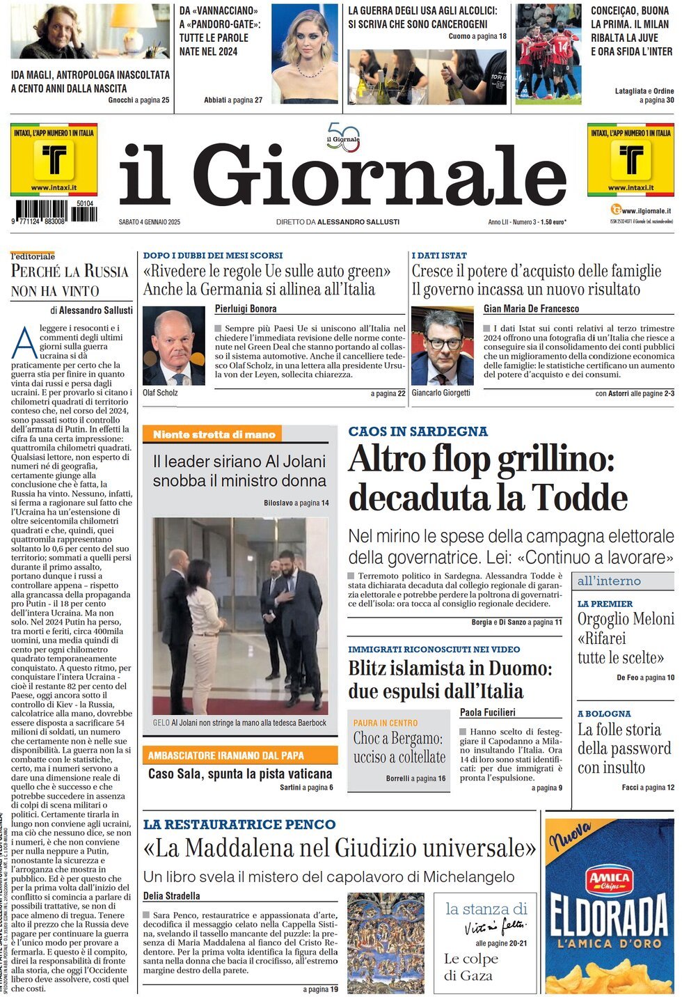 Prima-pagina-libero-edizione-di-oggi-04-01-2025