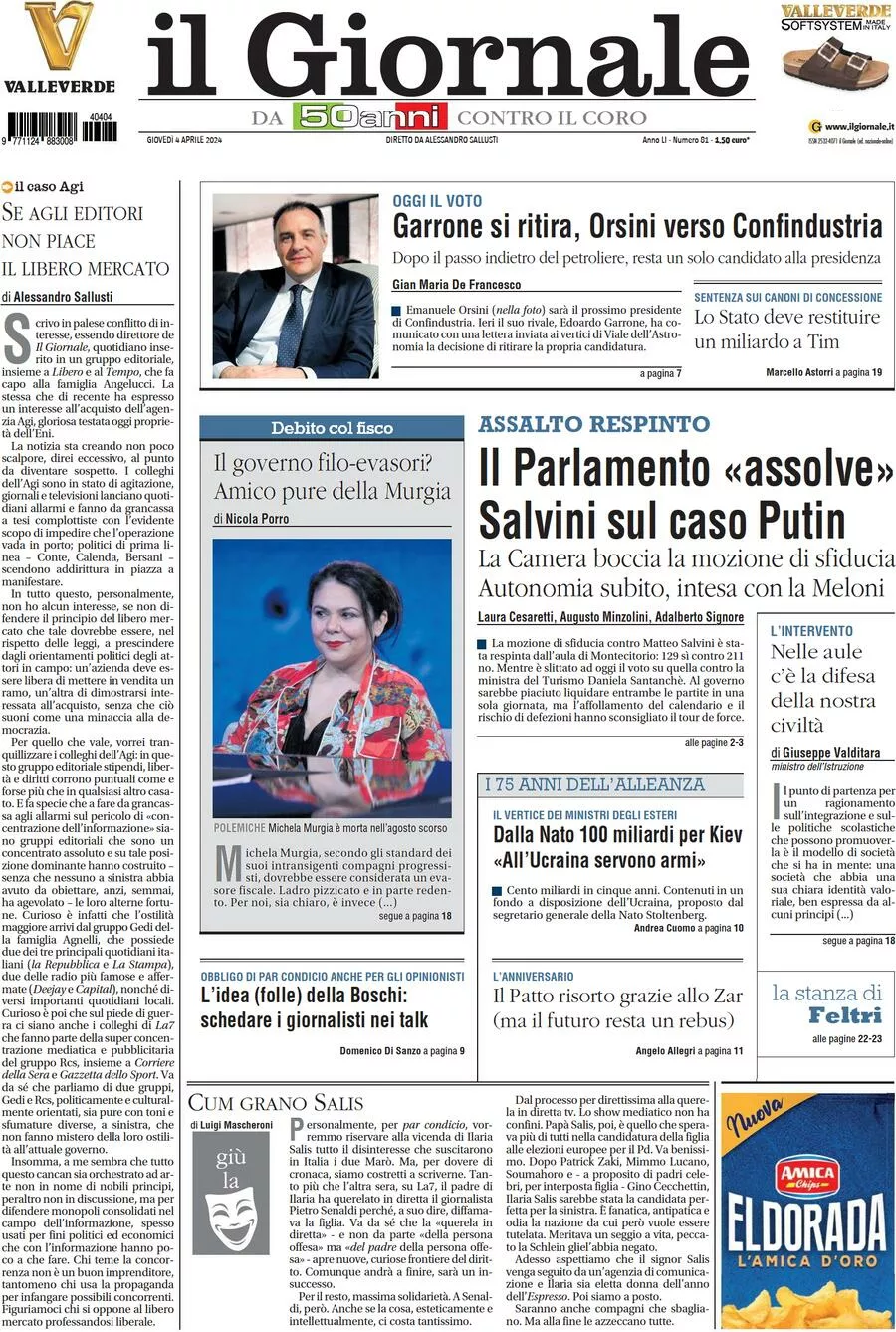 Prima-pagina-libero-edizione-di-oggi-04-04-2024