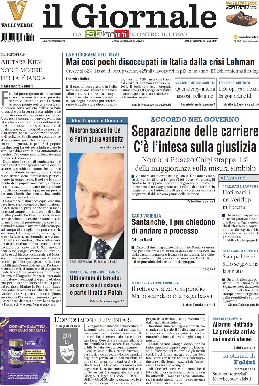 Prima-pagina-libero-edizione-di-oggi-04-05-2024