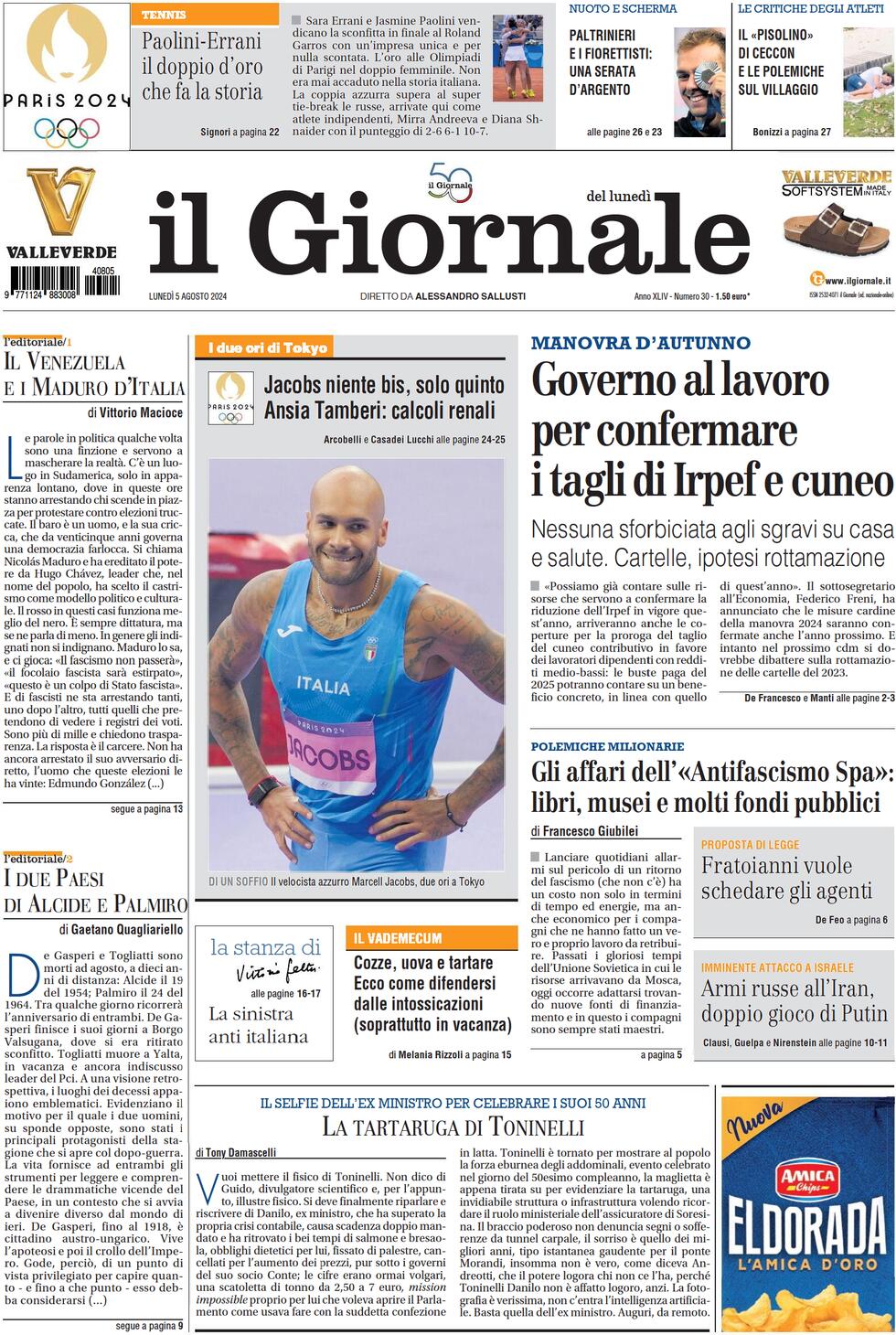 Prima-pagina-libero-edizione-di-oggi-05-08-2024