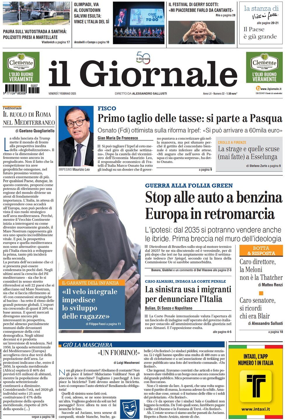 Prima-pagina-libero-edizione-di-oggi-07-02-2025