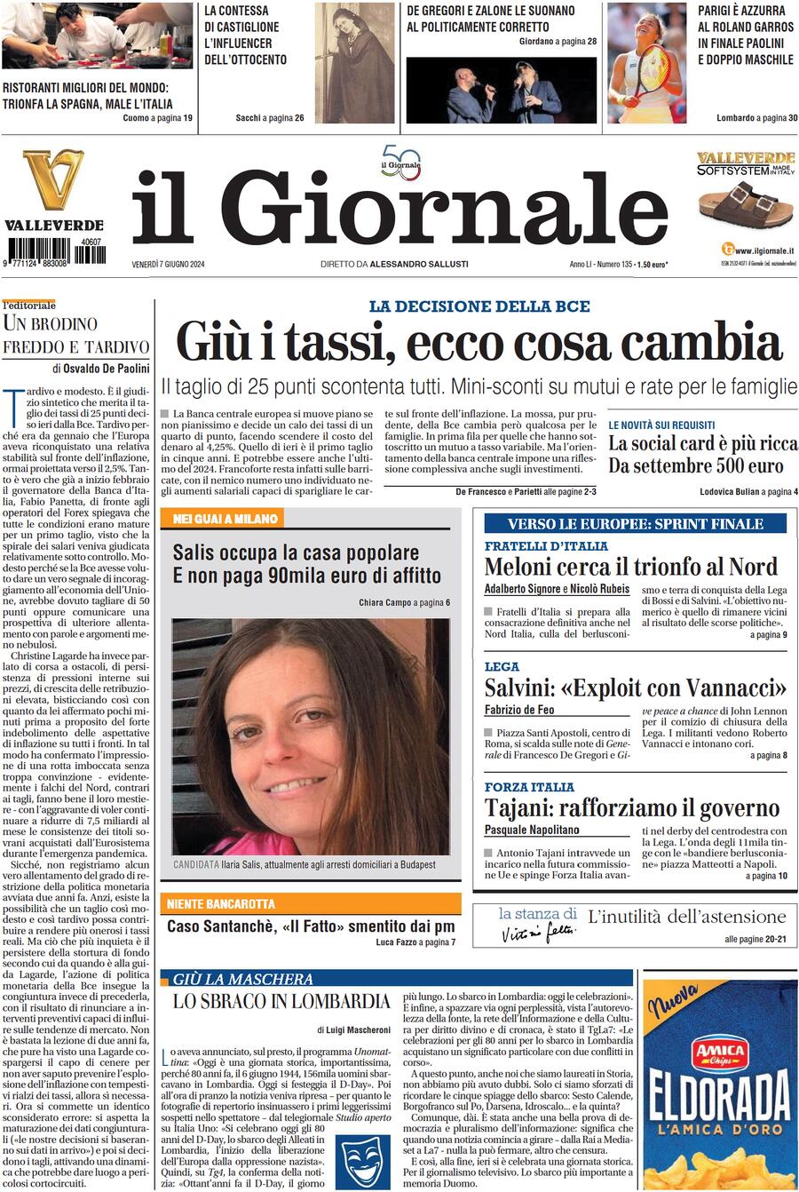 Prima-pagina-libero-edizione-di-oggi-07-06-2024