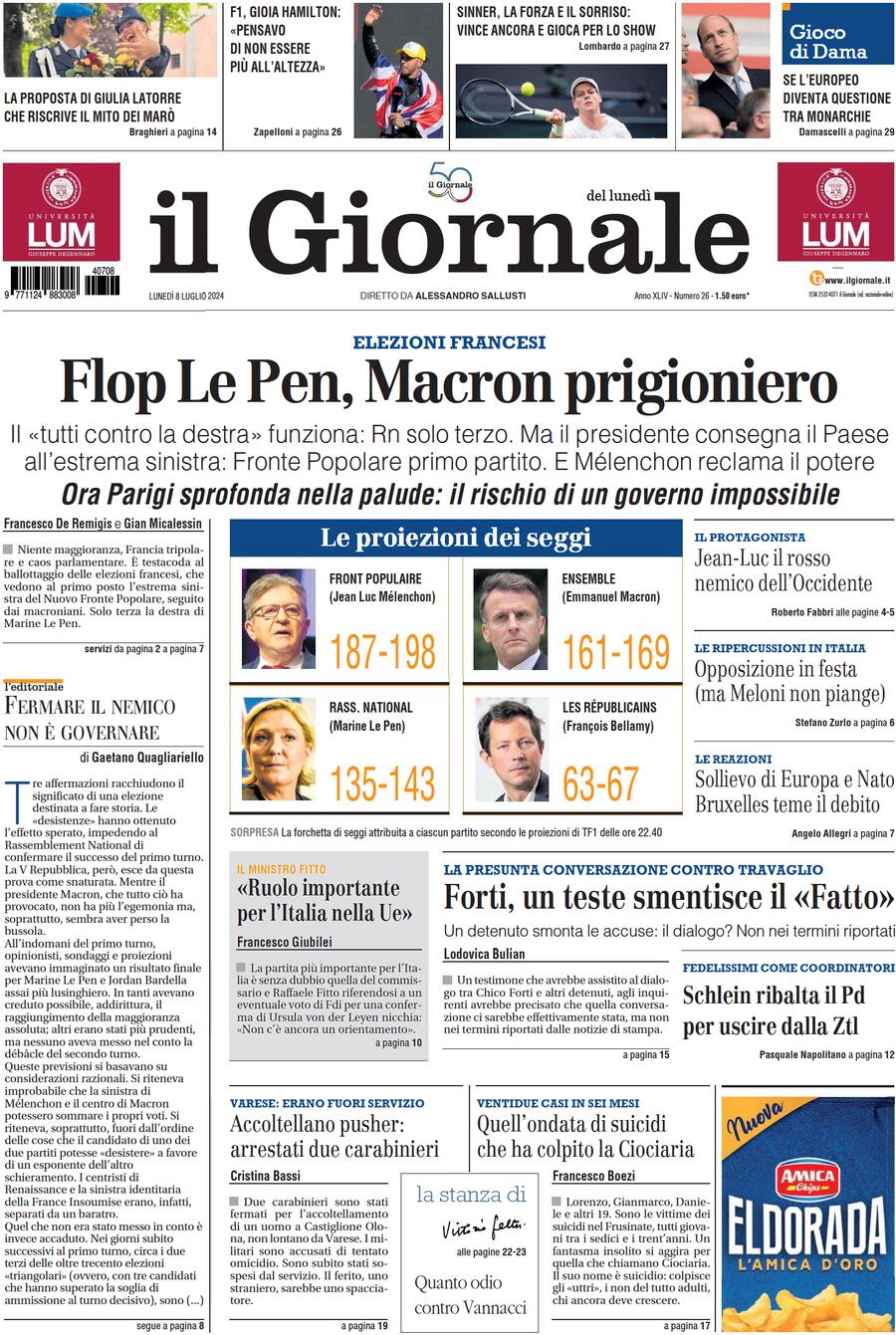 Prima-pagina-libero-edizione-di-oggi-08-07-2024