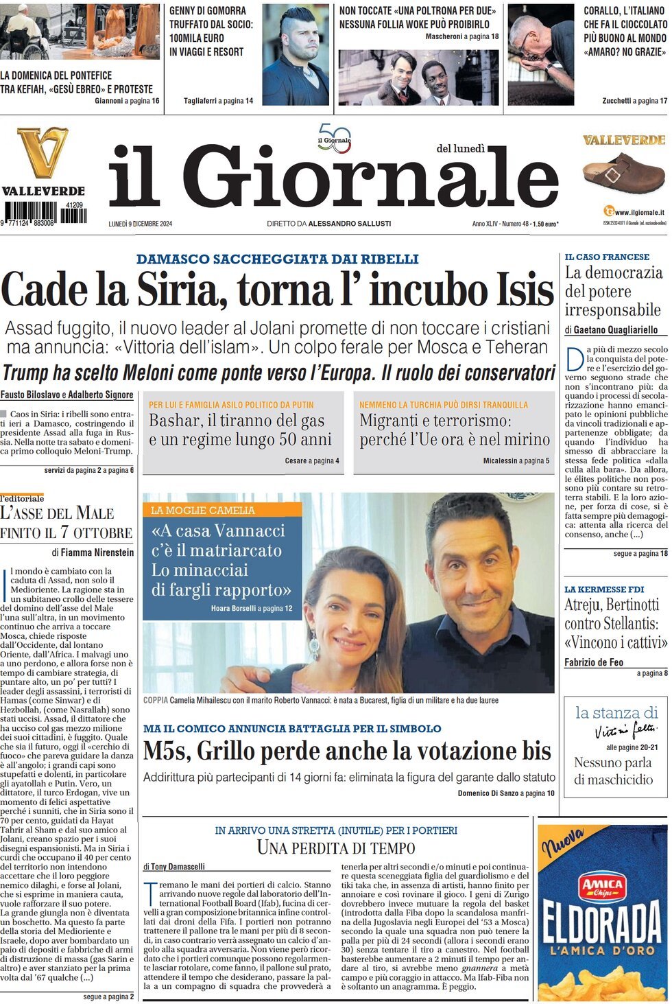 Prima-pagina-libero-edizione-di-oggi-09-12-2024