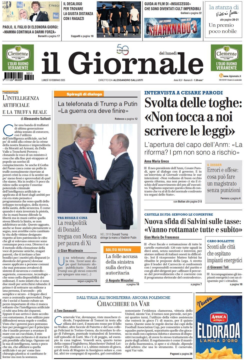 Prima-pagina-libero-edizione-di-oggi-10-02-2025