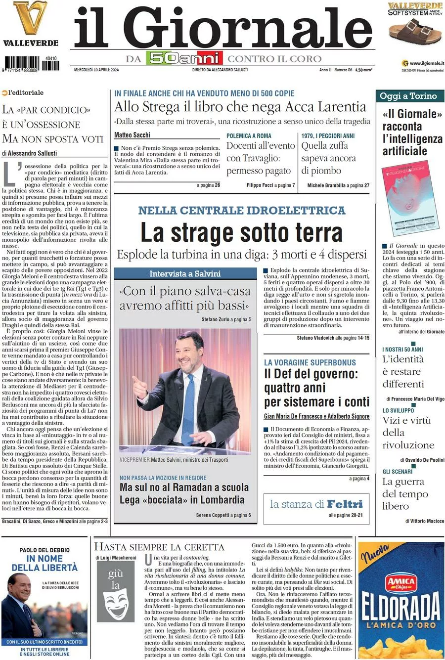 Prima-pagina-libero-edizione-di-oggi-10-04-2024