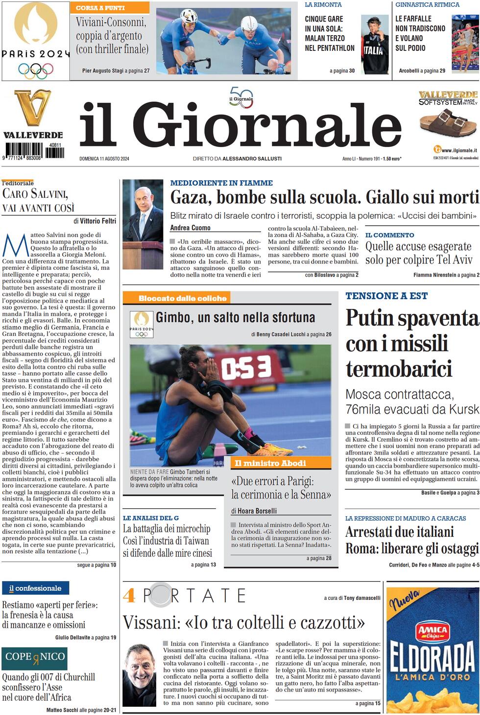 Prima-pagina-libero-edizione-di-oggi-11-08-2024