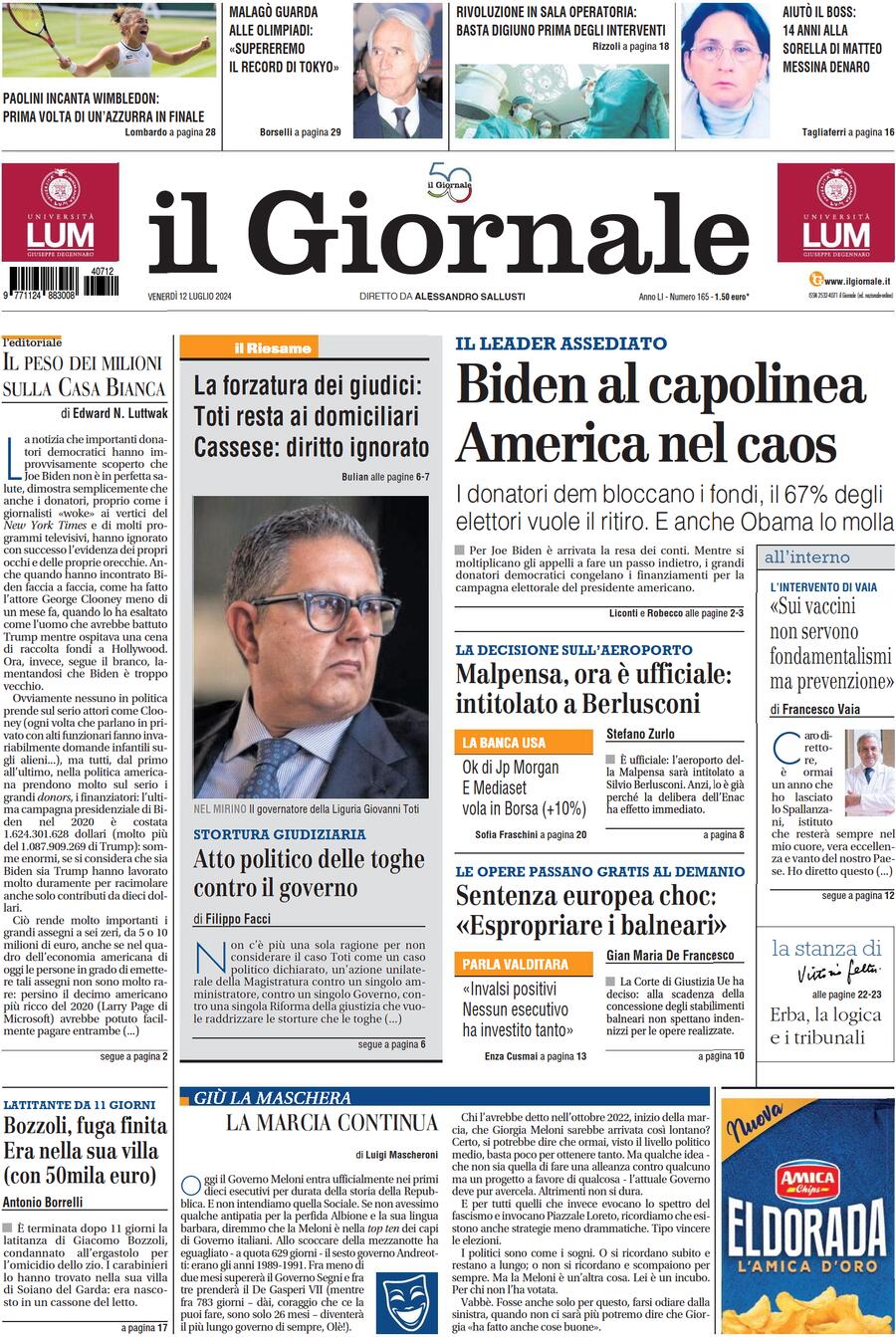 Prima-pagina-libero-edizione-di-oggi-12-07-2024