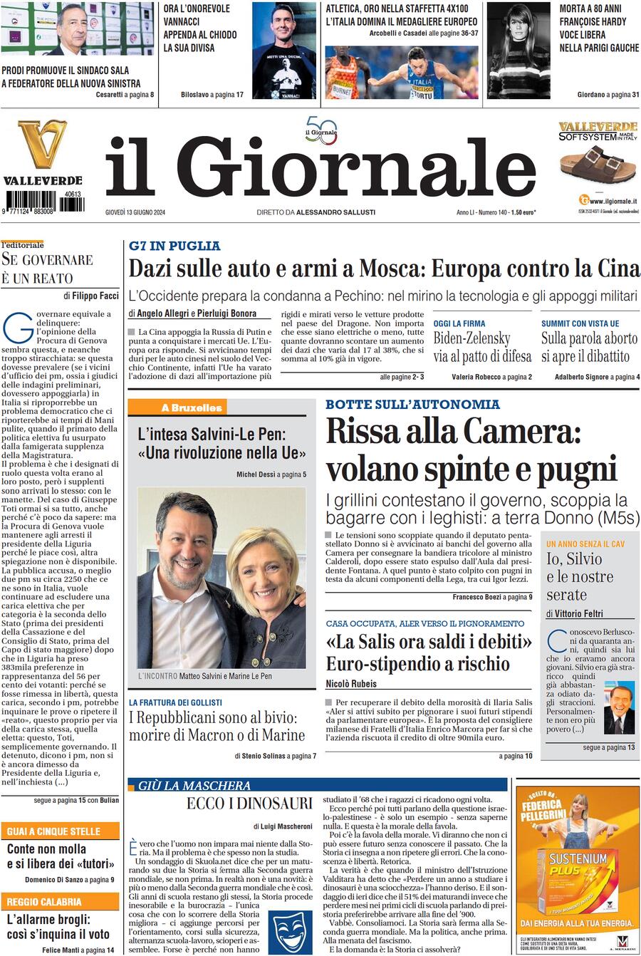 Prima-pagina-libero-edizione-di-oggi-13-06-2024