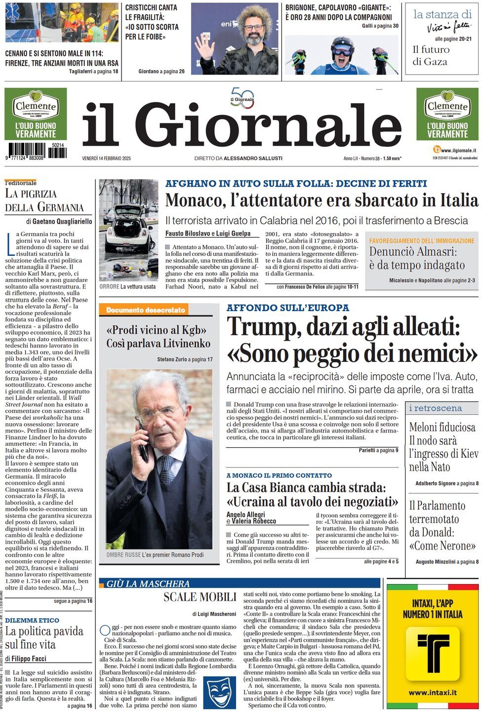 Prima-pagina-libero-edizione-di-oggi-14-02-2025