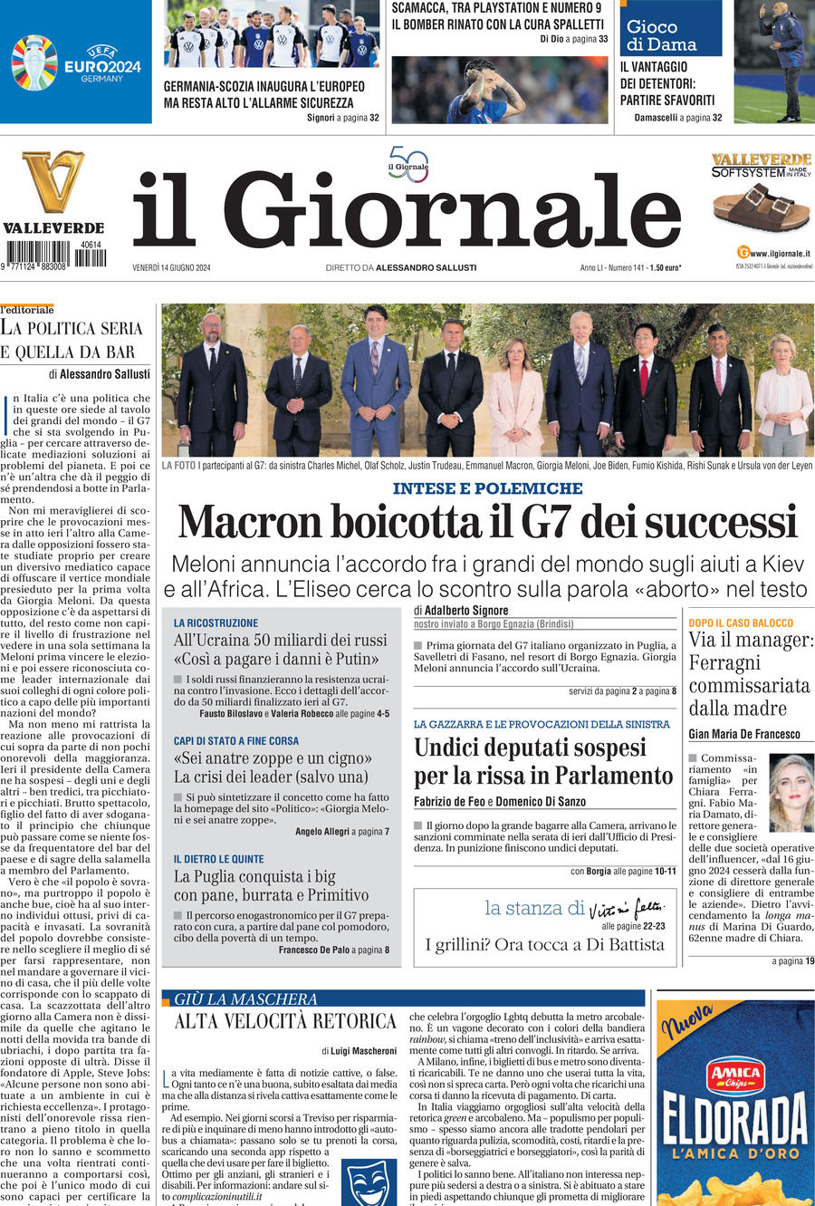 Prima-pagina-libero-edizione-di-oggi-14-06-2024