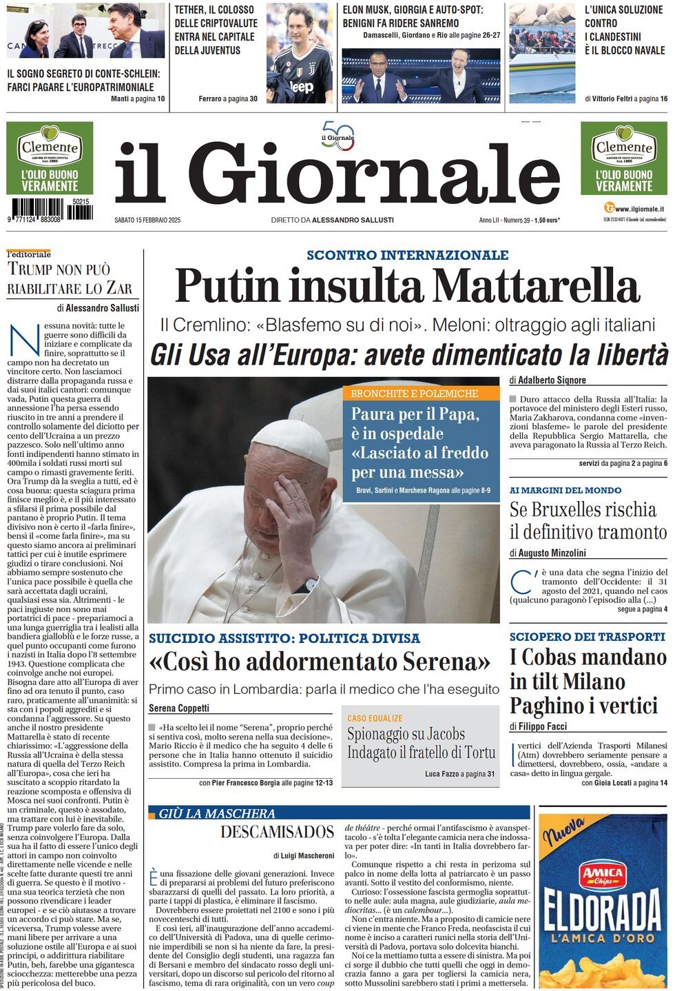 Prima-pagina-libero-edizione-di-oggi-15-02-2025