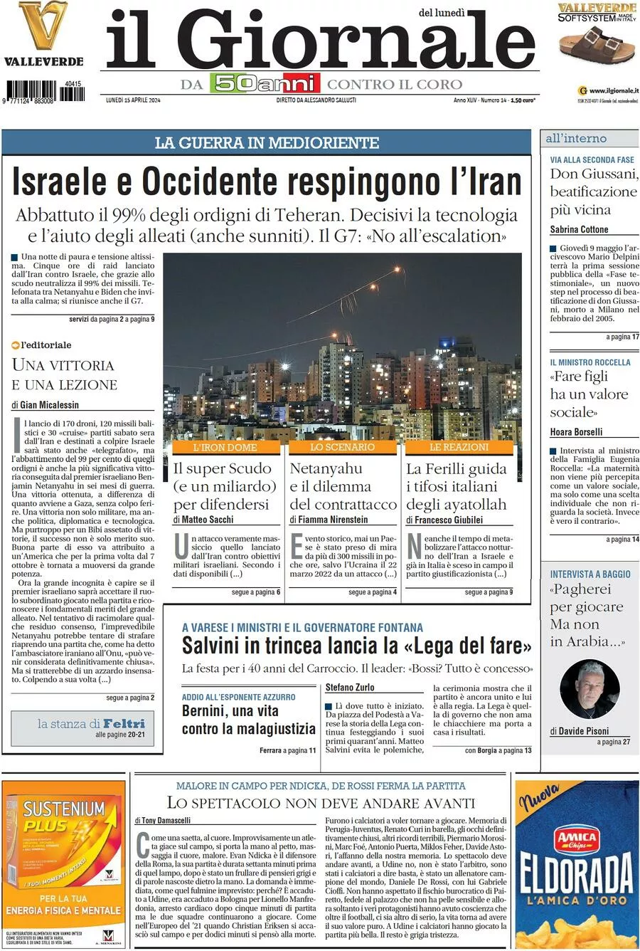 Prima-pagina-libero-edizione-di-oggi-15-04-2024