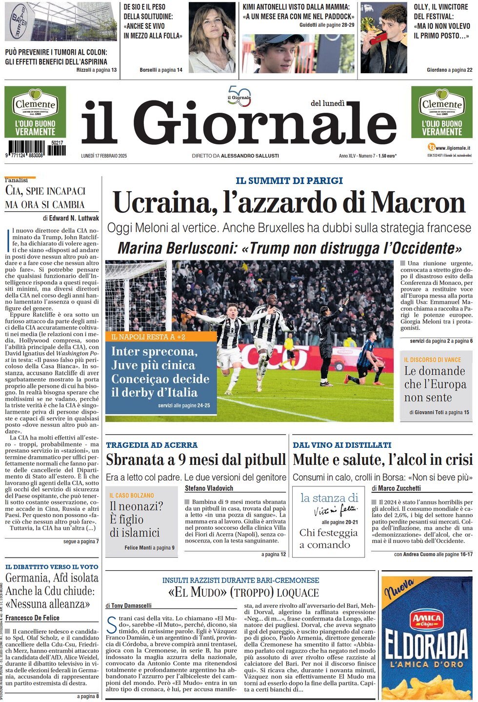 Prima-pagina-libero-edizione-di-oggi-17-02-2025