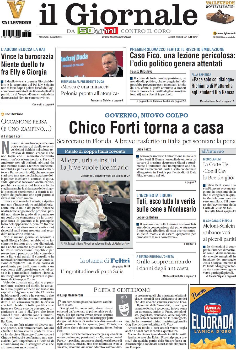 Prima-pagina-libero-edizione-di-oggi-17-05-2024