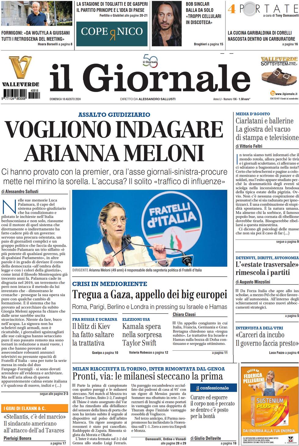 Prima-pagina-libero-edizione-di-oggi-18-08-2024