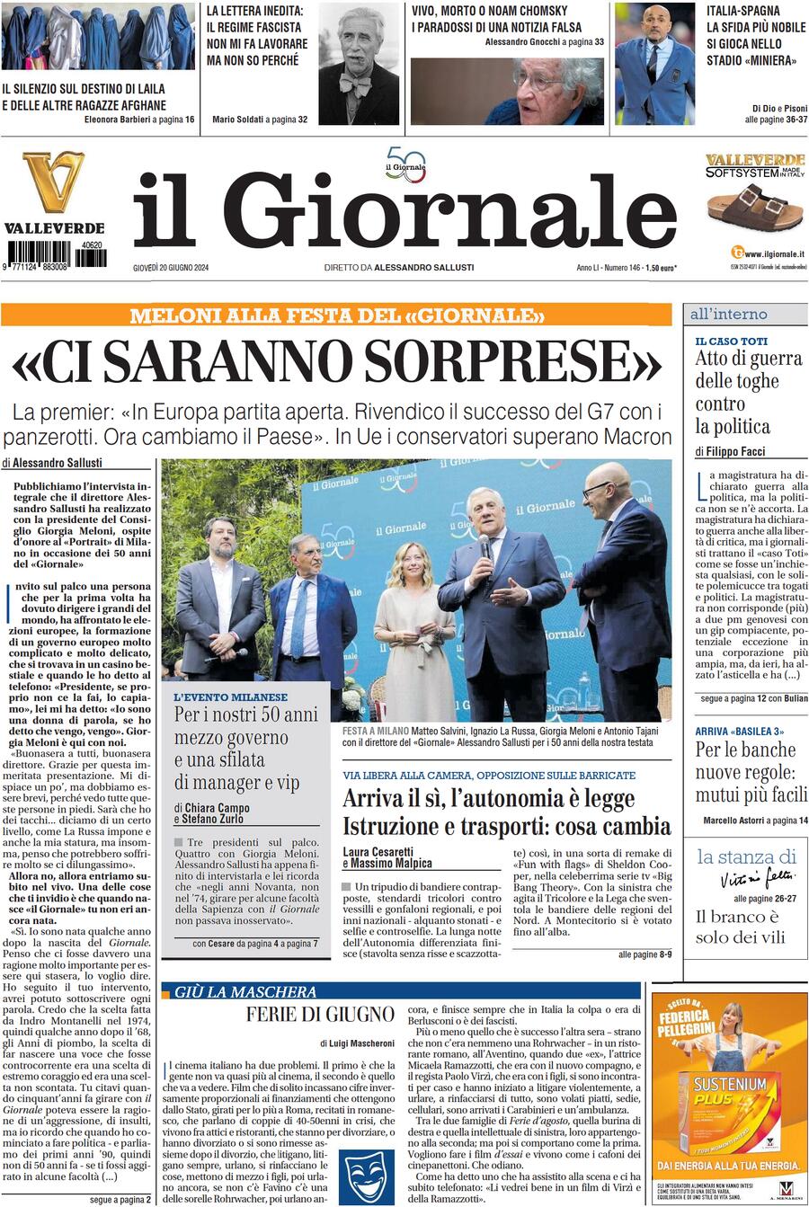 Prima-pagina-libero-edizione-di-oggi-20-06-2024