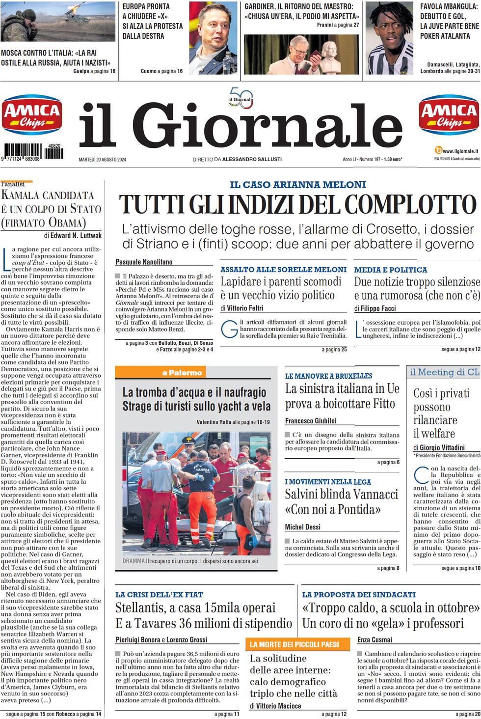 Prima-pagina-libero-edizione-di-oggi-20-08-2024