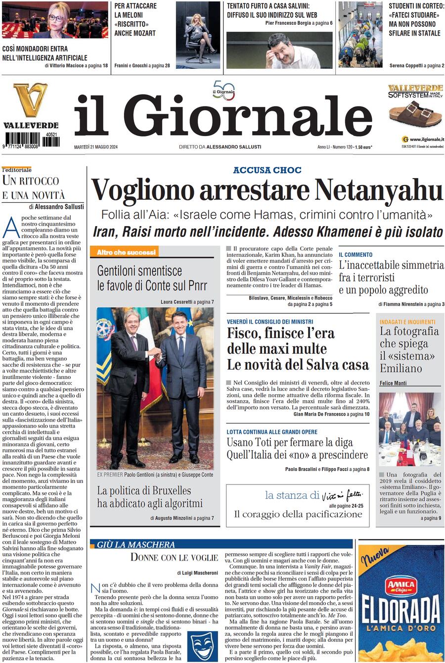 Prima-pagina-libero-edizione-di-oggi-21-05-2024