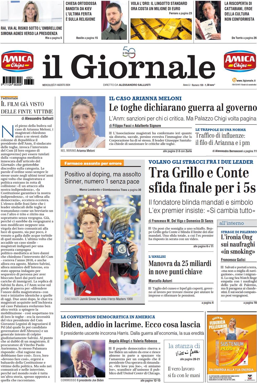 Prima-pagina-libero-edizione-di-oggi-21-08-2024