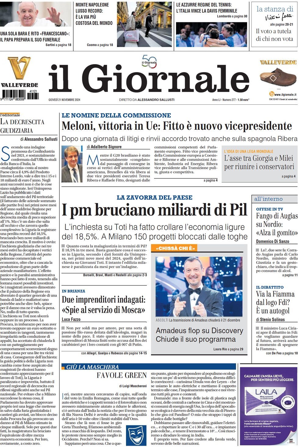 Prima-pagina-libero-edizione-di-oggi-21-11-2024