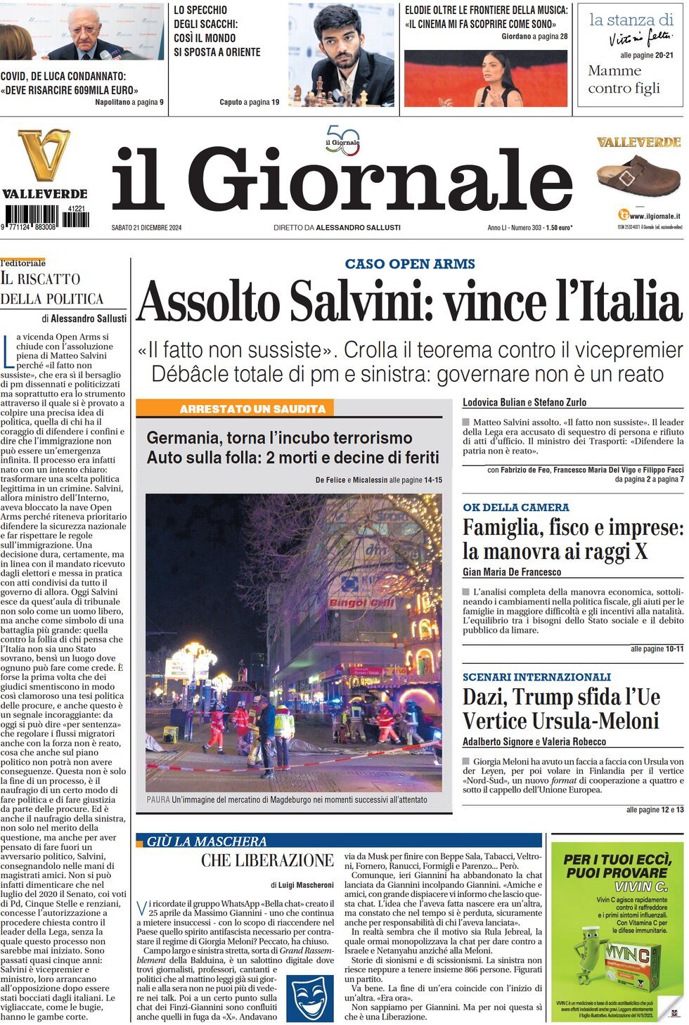 Prima-pagina-libero-edizione-di-oggi-21-12-2024